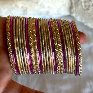 Beautiful purple and rose gold bangles